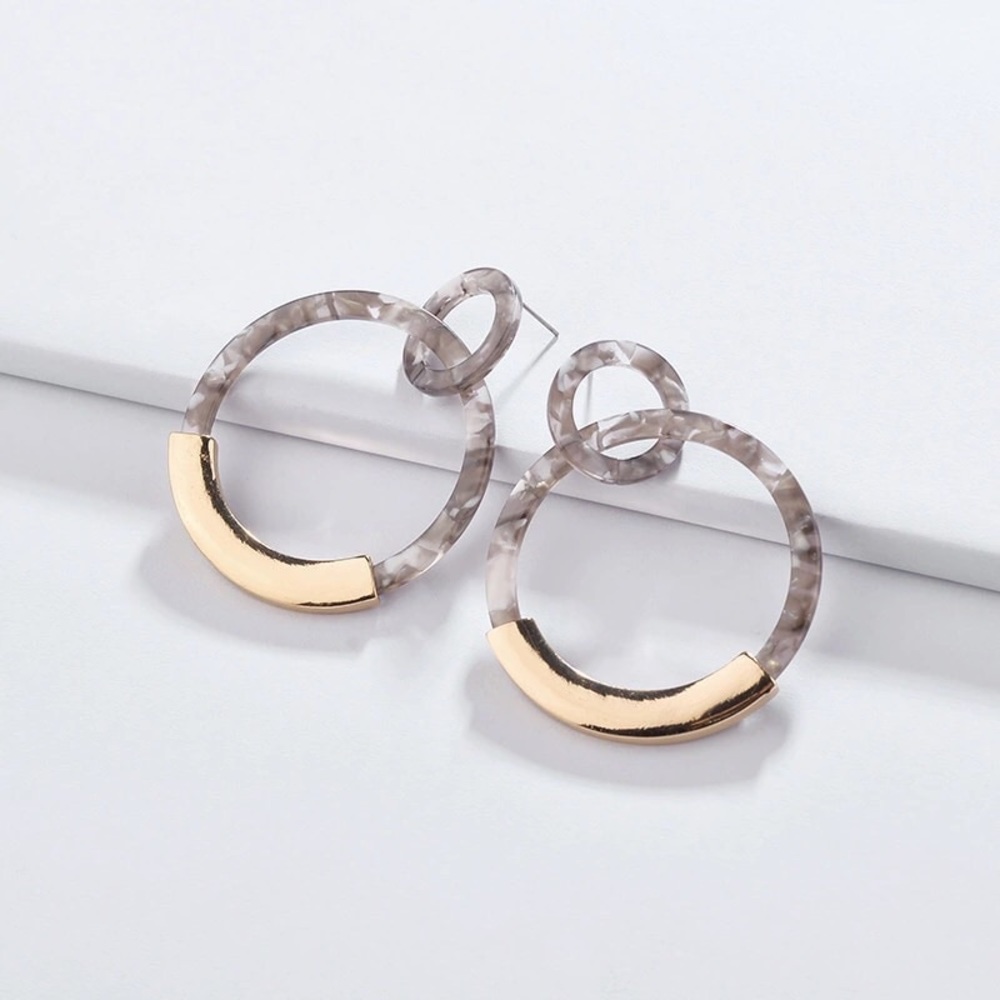 NEW Acrylic Double Hoop Earrings
